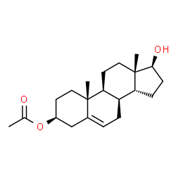 ChemSpider 2D Image | (3beta,8alpha,14beta,17beta)-17-Hydroxyandrost-5-en-3-yl acetate | C21H32O3