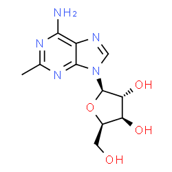 ChemSpider 2D Image | 2-Methyl-9-(beta-D-xylofuranosyl)-9H-purin-6-amine | C11H15N5O4