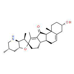 ChemSpider 2D Image | (3beta,9beta,10alpha,22S,23R)-3-Hydroxy-17,23-epoxyveratraman-11-one | C27H39NO3