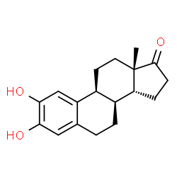 ChemSpider 2D Image | (8alpha,14beta)-2,3-Dihydroxyestra-1(10),2,4-trien-17-one | C18H22O3