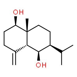 ChemSpider 2D Image | (1R,2S,4aR,5R,8aR)-2-Isopropyl-4a-methyl-8-methylenedecahydro-1,5-naphthalenediol | C15H26O2
