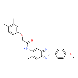 ChemSpider 2D Image | 2-(3,4-Dimethylphenoxy)-N-[2-(4-methoxyphenyl)-6-methyl-2H-benzotriazol-5-yl]acetamide | C24H24N4O3