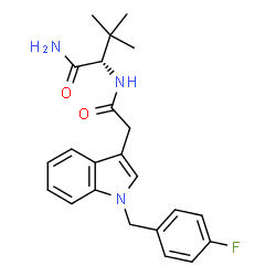 ChemSpider 2D Image | N~2~-{[1-(4-Fluorobenzyl)-1H-indol-3-yl]acetyl}-3-methyl-L-valinamide | C23H26FN3O2