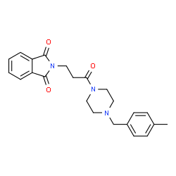 ChemSpider 2D Image | 2-{3-[4-(4-Methylbenzyl)-1-piperazinyl]-3-oxopropyl}-1H-isoindole-1,3(2H)-dione | C23H25N3O3