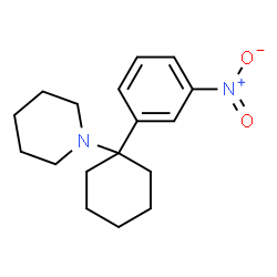 ChemSpider 2D Image | 1-[1-(3-Nitrophenyl)cyclohexyl]piperidine | C17H24N2O2