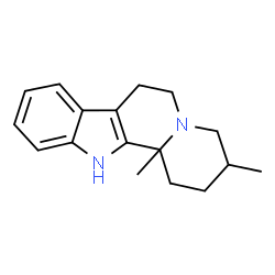 ChemSpider 2D Image | 1,2,3,4,6,7,12,12b-octahydro-3,12b-dimethylindolo(2,3-a)quinolizine | C17H22N2
