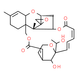ChemSpider 2D Image | (1'E,13'R,15'S,19'Z,21'E)-27'-Hydroxy-23'-(1-hydroxyethyl)-9',15'-dimethyl-3'H,18'H-spiro[oxirane-2,14'-[4,12,17,24]tetraoxapentacyclo[21.3.1.1~13,16~.0~6,11~.0~6,15~]octacosa[1,9,19,21]tetraene]-3',1
8'-dione | C29H36O9
