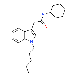 ChemSpider 2D Image | N-Cyclohexyl-2-(1-pentyl-1H-indol-3-yl)acetamide | C21H30N2O