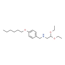 ChemSpider 2D Image | 2,2-Diethoxy-N-[4-(hexyloxy)benzyl]ethanamine | C19H33NO3