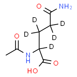 ChemSpider 2D Image | N~2~-Acetyl(2,3,3,4,4-~2~H_5_)glutamine | C7H7D5N2O4