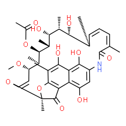 ChemSpider 2D Image | (7S,9Z,11S,12R,13S,14R,15R,16R,18S,19Z,21Z)-2,15,17,27,29-Pentahydroxy-11-methoxy-3,7,12,14,16,18,22-heptamethyl-6,23-dioxo-8,30-dioxa-24-azatetracyclo[23.3.1.1~4,7~.0~5,28~]triaconta-1(29),2,4,9,19,2
1,25,27-octaen-13-yl acetate | C37H47NO12