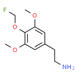 ChemSpider 2D Image | 2-[4-(Fluoromethoxy)-3,5-dimethoxyphenyl]ethanamine | C11H16FNO3