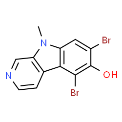 ChemSpider 2D Image | 9-Methyl-7-bromoeudistomin D | C12H8Br2N2O