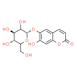 ChemSpider 2D Image | 7-Hydroxy-2-oxo-2H-chromen-6-yl alpha-L-threo-hexopyranoside | C15H16O9