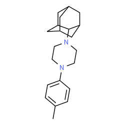 ChemSpider 2D Image | 1-(Adamantan-2-yl)-4-(4-methylphenyl)piperazine | C21H30N2
