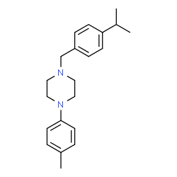 ChemSpider 2D Image | 1-(4-Isopropylbenzyl)-4-(4-methylphenyl)piperazine | C21H28N2