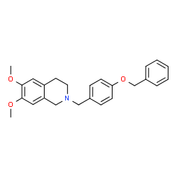 ChemSpider 2D Image | 2-[4-(Benzyloxy)benzyl]-6,7-dimethoxy-1,2,3,4-tetrahydroisoquinoline | C25H27NO3