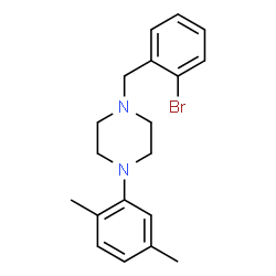 ChemSpider 2D Image | 1-(2-Bromobenzyl)-4-(2,5-dimethylphenyl)piperazine | C19H23BrN2