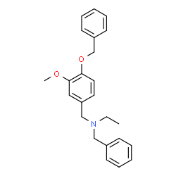 ChemSpider 2D Image | N-Benzyl-N-[4-(benzyloxy)-3-methoxybenzyl]ethanamine | C24H27NO2