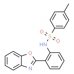 ChemSpider 2D Image | N-[2-(2-Benzoxazolyl)phenyl]-4-methylbenzenesulfonamide | C20H16N2O3S