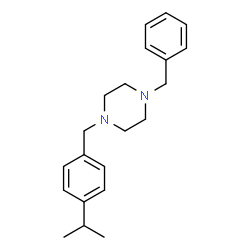 ChemSpider 2D Image | 1-Benzyl-4-(4-isopropylbenzyl)piperazine | C21H28N2