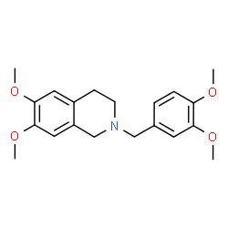 ChemSpider 2D Image | 2-(3,4-Dimethoxybenzyl)-6,7-dimethoxy-1,2,3,4-tetrahydroisoquinoline | C20H25NO4