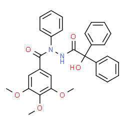 ChemSpider 2D Image | N'-[Hydroxy(diphenyl)acetyl]-3,4,5-trimethoxy-N-phenylbenzohydrazide | C30H28N2O6
