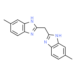 ChemSpider 2D Image | 2,2'-Methylenebis(6-methyl-1H-benzimidazole) | C17H16N4