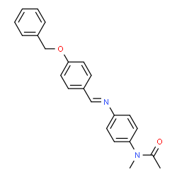 ChemSpider 2D Image | N-{4-[(4-Benzyloxy-benzylidene)-amino]-phenyl}-N-methyl-acetamide | C23H22N2O2