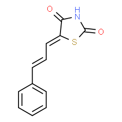 ChemSpider 2D Image | (5Z)-5-[(2E)-3-Phenyl-2-propen-1-ylidene]-2,4-thiazolidinedione | C12H9NO2S