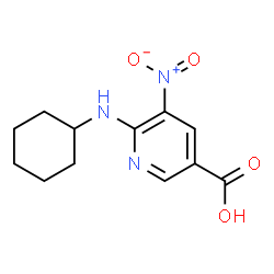 ChemSpider 2D Image | 6-(Cyclohexylamino)-5-nitronicotinic acid | C12H15N3O4
