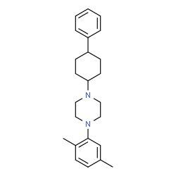 ChemSpider 2D Image | 1-(2,5-Dimethylphenyl)-4-(4-phenylcyclohexyl)piperazine | C24H32N2