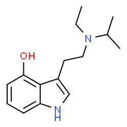 ChemSpider 2D Image | 3-{2-[Ethyl(isopropyl)amino]ethyl}-1H-indol-4-ol | C15H22N2O