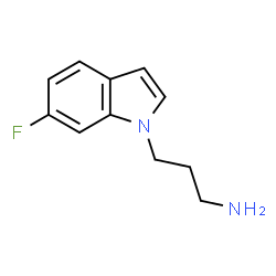 ChemSpider 2D Image | 3-(6-Fluoro-1H-indol-1-yl)-1-propanamine | C11H13FN2