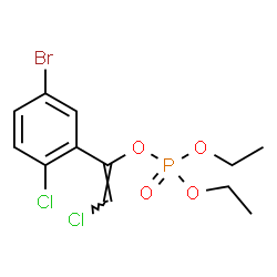 ChemSpider 2D Image | (E)-1-(5-Bromo-2-chlorophenyl)-2-chlorovinyl diethyl phosphate | C12H14BrCl2O4P