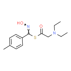 ChemSpider 2D Image | S-[(E)-(Hydroxyimino)(4-methylphenyl)methyl] (diethylamino)ethanethioate | C14H20N2O2S