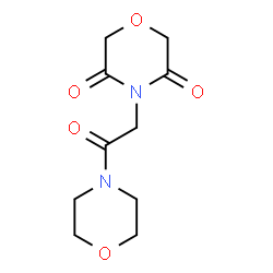 ChemSpider 2D Image | 4-[2-(4-Morpholinyl)-2-oxoethyl]-3,5-morpholinedione | C10H14N2O5