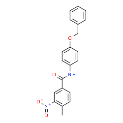 ChemSpider 2D Image | N-[4-(Benzyloxy)phenyl]-4-methyl-3-nitrobenzamide | C21H18N2O4