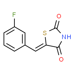 ChemSpider 2D Image | (5Z)-5-(3-Fluorobenzylidene)-1,3-thiazolidine-2,4-dione | C10H6FNO2S