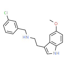 ChemSpider 2D Image | N-(3-Chlorobenzyl)-2-(5-methoxy-1H-indol-3-yl)ethanamine | C18H19ClN2O