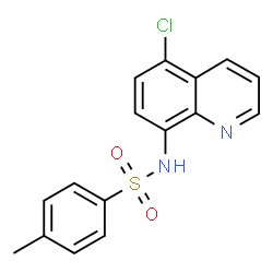 ChemSpider 2D Image | N-(5-Chloro-8-quinolinyl)-4-methylbenzenesulfonamide | C16H13ClN2O2S