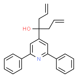 ChemSpider 2D Image | 4-(2,6-Diphenyl-4-pyridinyl)-1,6-heptadien-4-ol | C24H23NO