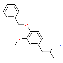 ChemSpider 2D Image | 1-[4-(Benzyloxy)-3-methoxyphenyl]-2-propanamine | C17H21NO2