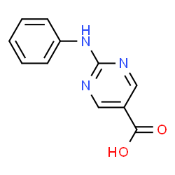ChemSpider 2D Image | 2-Anilino-5-pyrimidinecarboxylic acid | C11H9N3O2