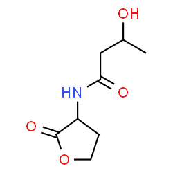 ChemSpider 2D Image | 3-Hydroxy-N-(2-oxotetrahydro-3-furanyl)butanamide | C8H13NO4