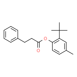 ChemSpider 2D Image | 2-tert-Butyl-4-methylphenyl 3-phenylpropanoate | C20H24O2