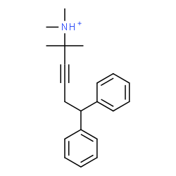 ChemSpider 2D Image | N,N,2-Trimethyl-6,6-diphenyl-3-hexyn-2-aminium | C21H26N