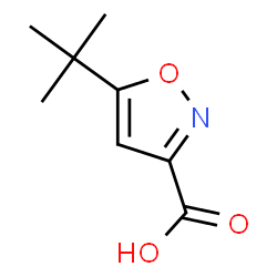 ChemSpider 2D Image | 5-(2-Methyl-2-propanyl)-1,2-oxazole-3-carboxylic acid | C8H11NO3