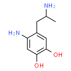 ChemSpider 2D Image | 4-Amino-5-(2-aminopropyl)pyrocatechol | C9H14N2O2