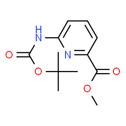 ChemSpider 2D Image | Methyl 6-({[(2-methyl-2-propanyl)oxy]carbonyl}amino)-2-pyridinecarboxylate | C12H16N2O4
